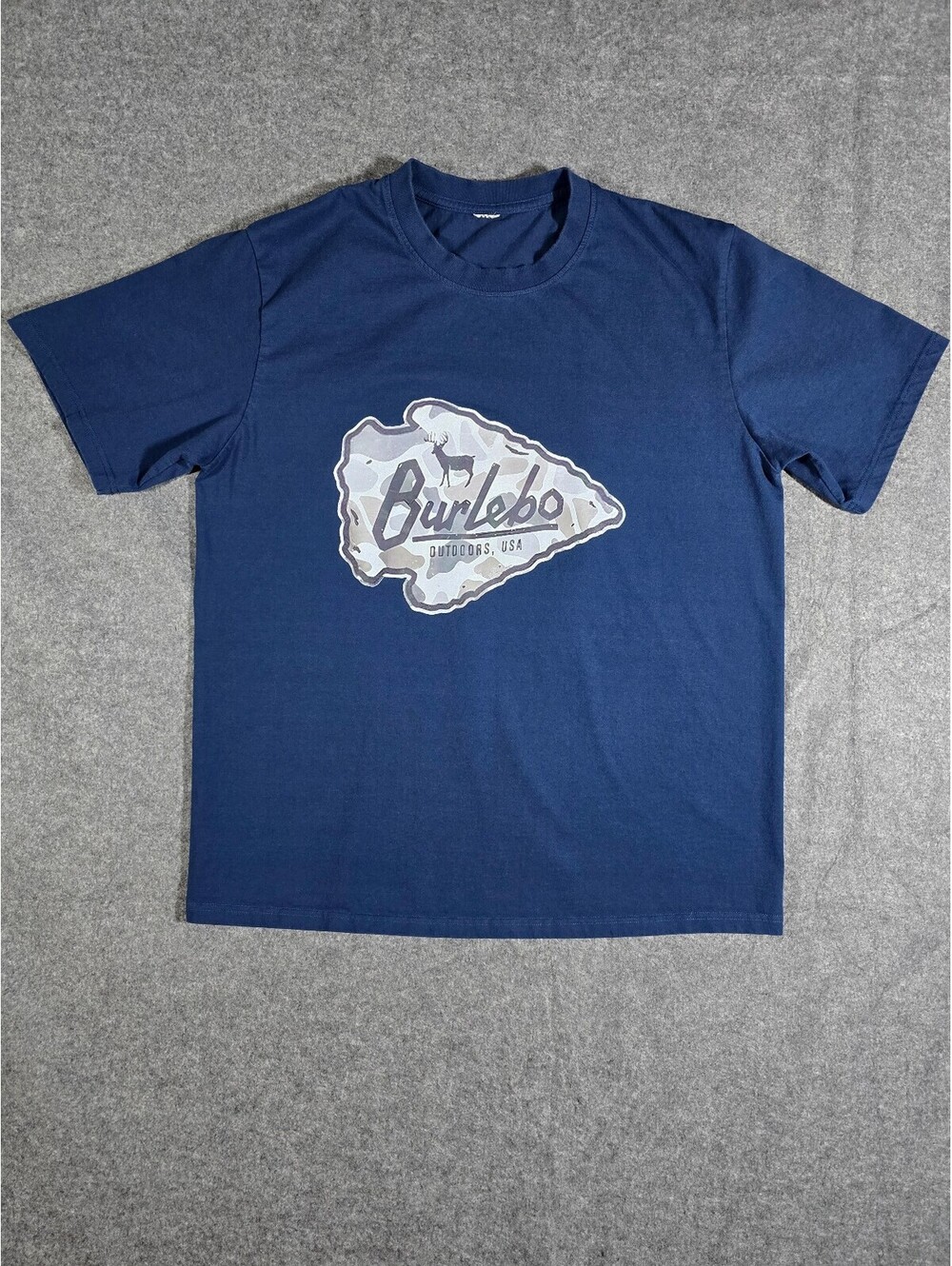 Burlebo Outdoors USA Navy Blue Graphic T-Shirt Size Large
